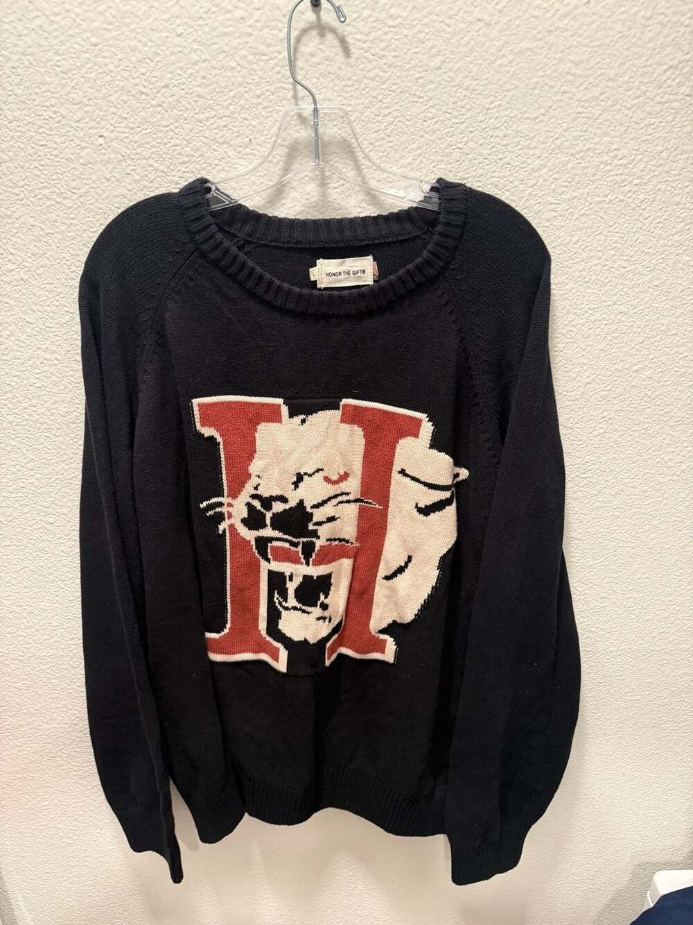 Honor The Gift Mascot Sweater Size L Black